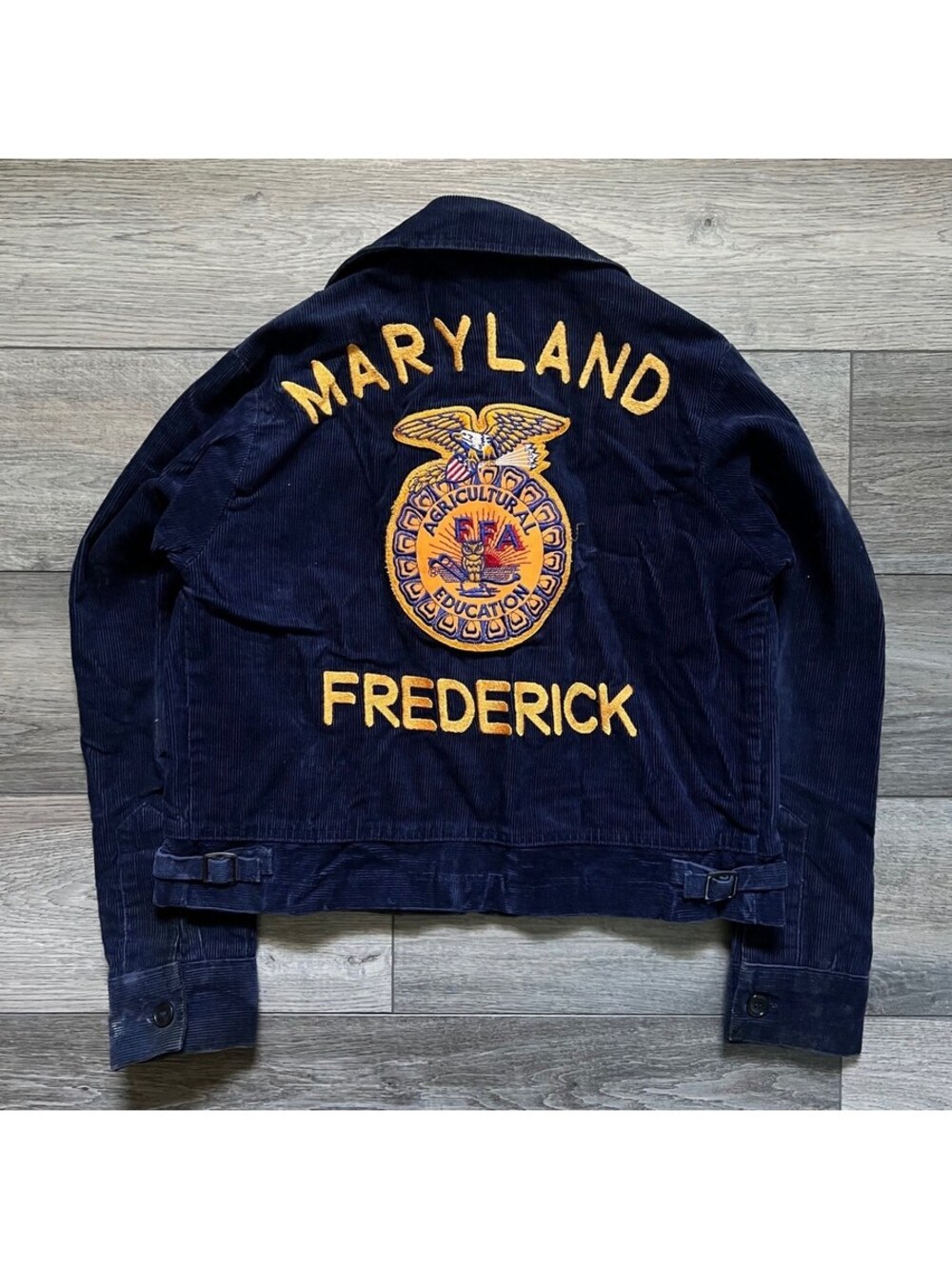 Vintage FFA Corduroy Jacket Size 38 Chain Stitch Frederick Maryland USA